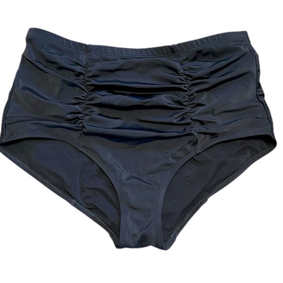 TORRID black high waisted ruched swim bottoms size 0 (L/12) - Picture 1 of 7
